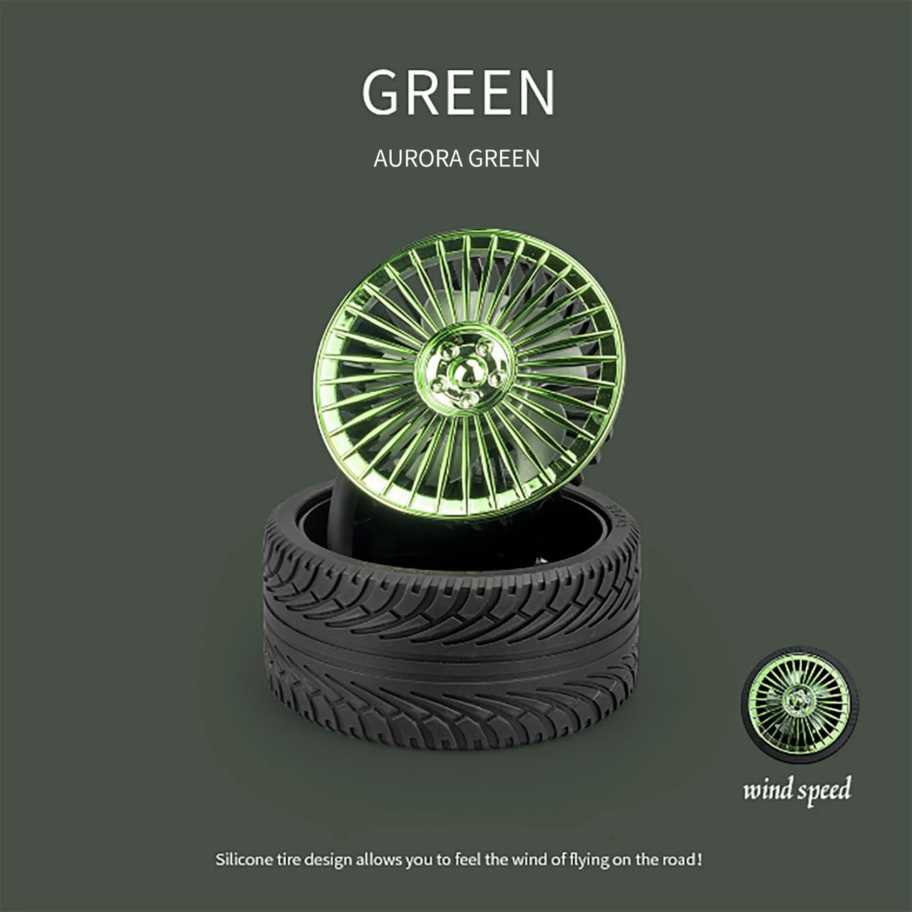 Rechargeable Silicon Tire Design Flexible Fan