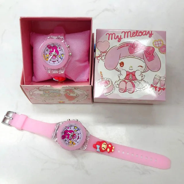 Girls Electric Cartoon Themed Lighting Watch - Assortment