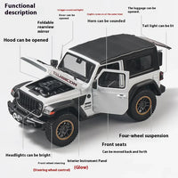 1:18 Diecast Rubicon Wrangler Jeep Model