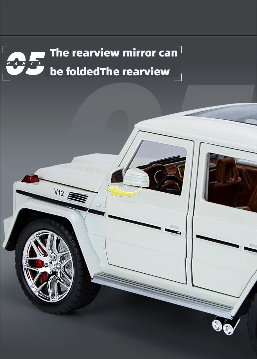 1:24 Diecast AMG G63 Model Car With Smoke
