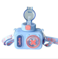 600ml Premium Camera Design Kids Water Bottle - Blue