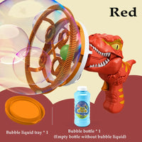 2in1 Electric Dinosaur Colorful Bubble Blowing Gun