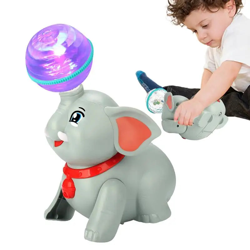 Light & Musical Stunt Elephant With Crystal Ball