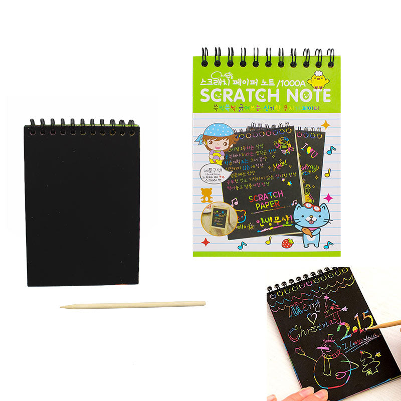 Scratch Notebook With Wooden Stick