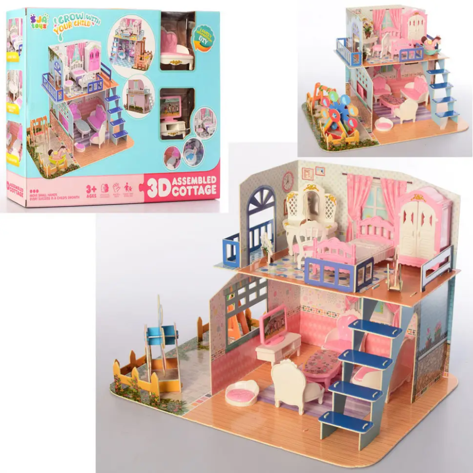 3D Assembled Cottage Doll House