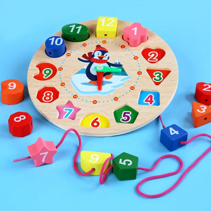 Wooden Montessori Learning Digital Clock