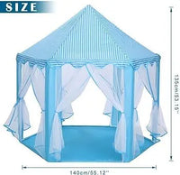 Prince Castle Play Tent House With Fairy Lights - Blue