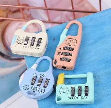 1Pc Mini 3 Digit Secret Password Lock - Assortment