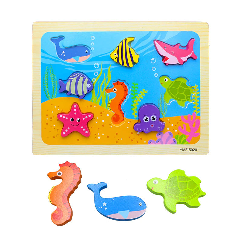 3D Colorful Animal Puzzle Board - Assortment
