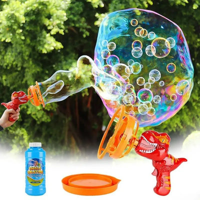 2in1 Electric Dinosaur Colorful Bubble Blowing Gun