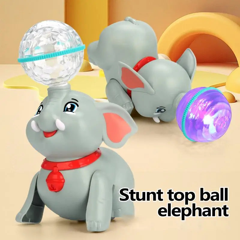 Light & Musical Stunt Elephant With Crystal Ball