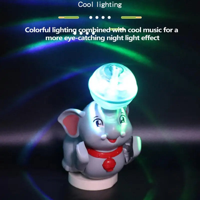 Light & Musical Stunt Elephant With Crystal Ball