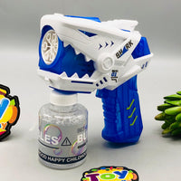 6 Holes Mini Shark Colorful Bubble Gun