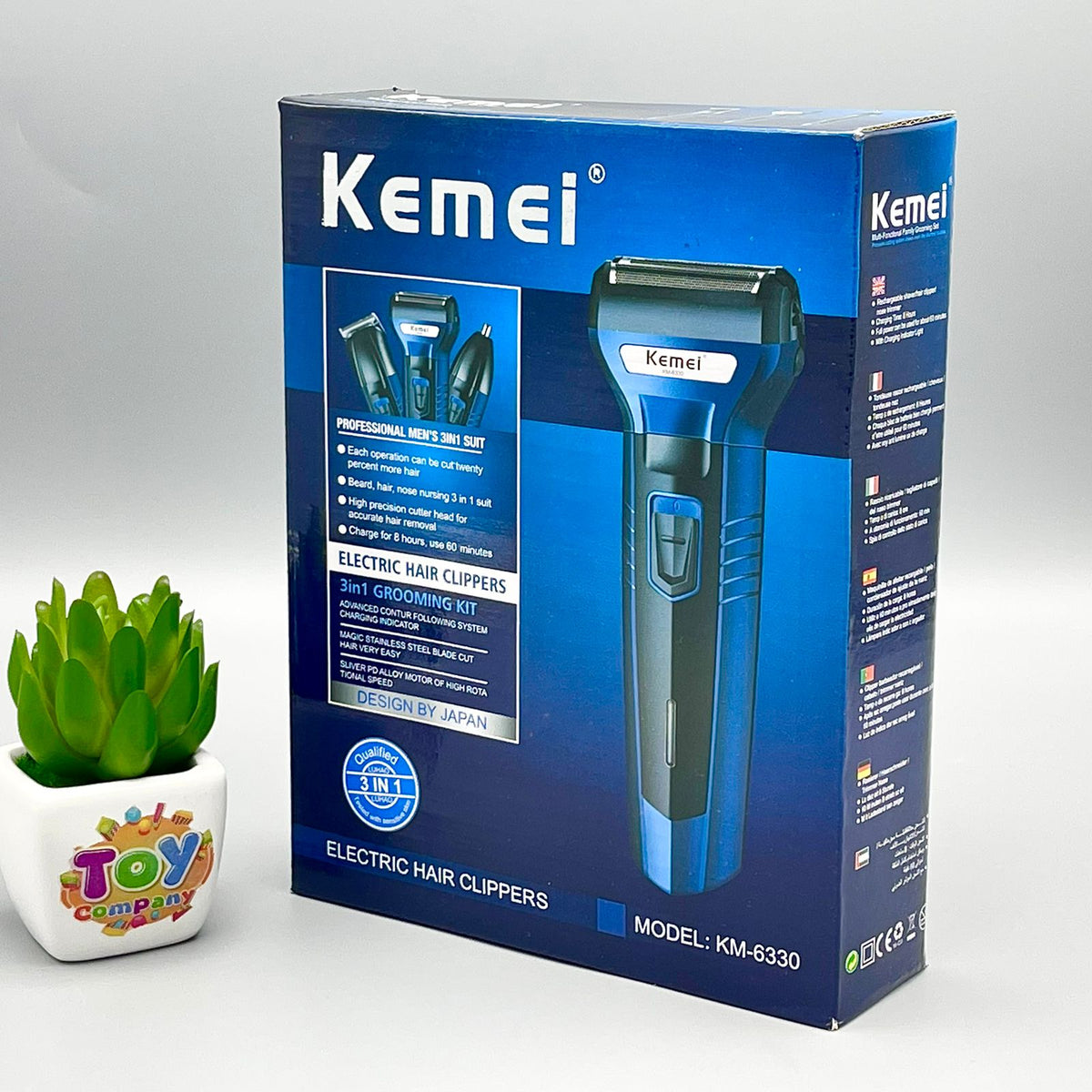 Rechargeable 3 in 1 Kemei Shaver & Trimmer