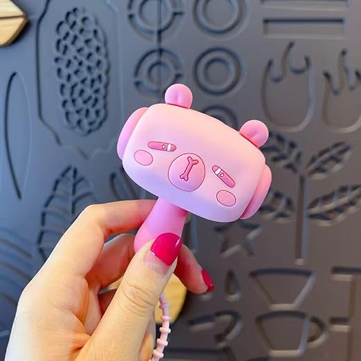 1Pc Silicon Capybara Keychain With Sound 