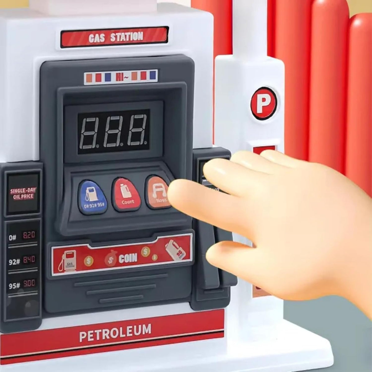 Kids Simulated Petrol Station & Police Smoke Car