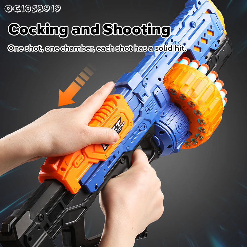 Kids Manual Soft Bullet Target Shoot Submachine Gun