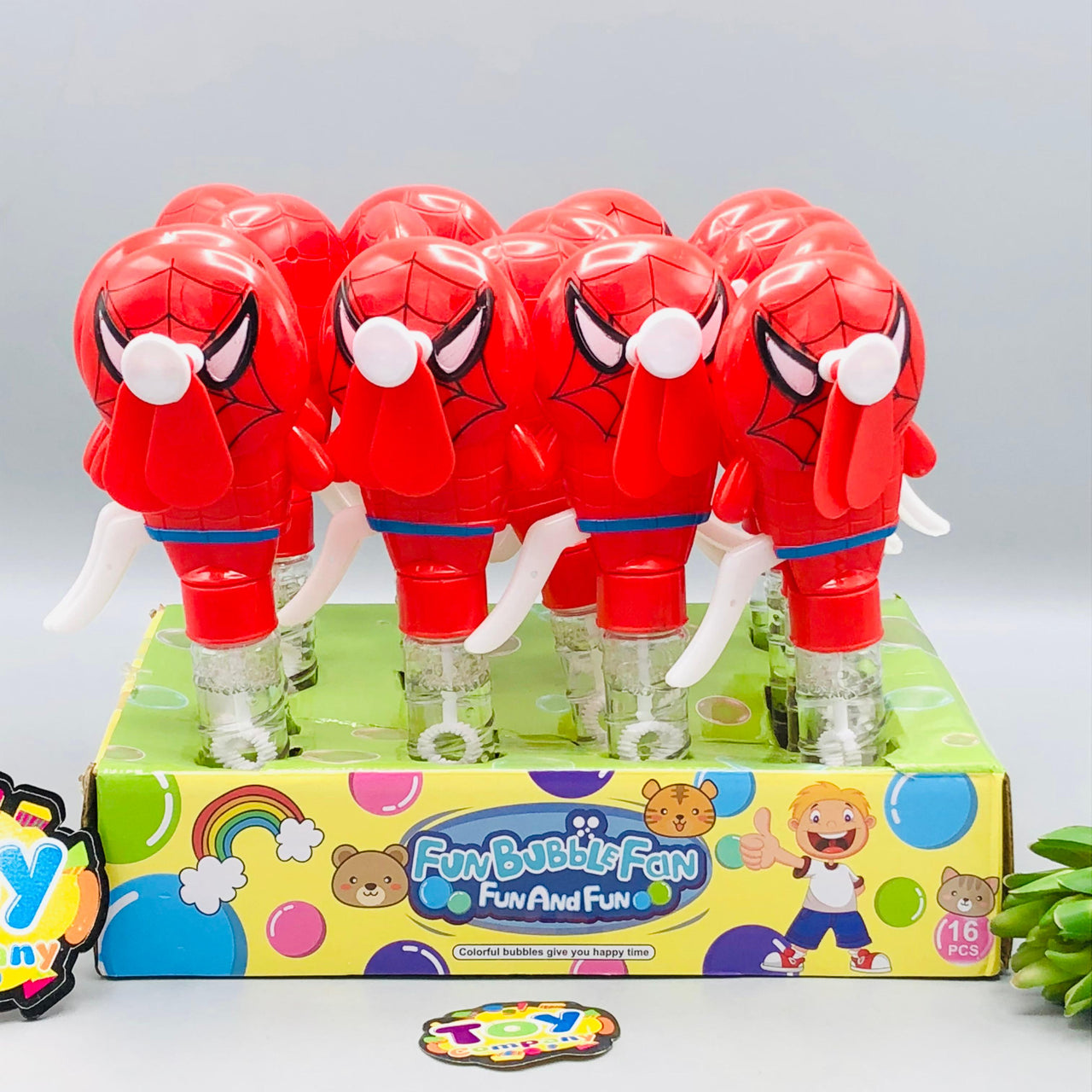 Spiderman Handheld Fan & Bubble Stick - 1Pc