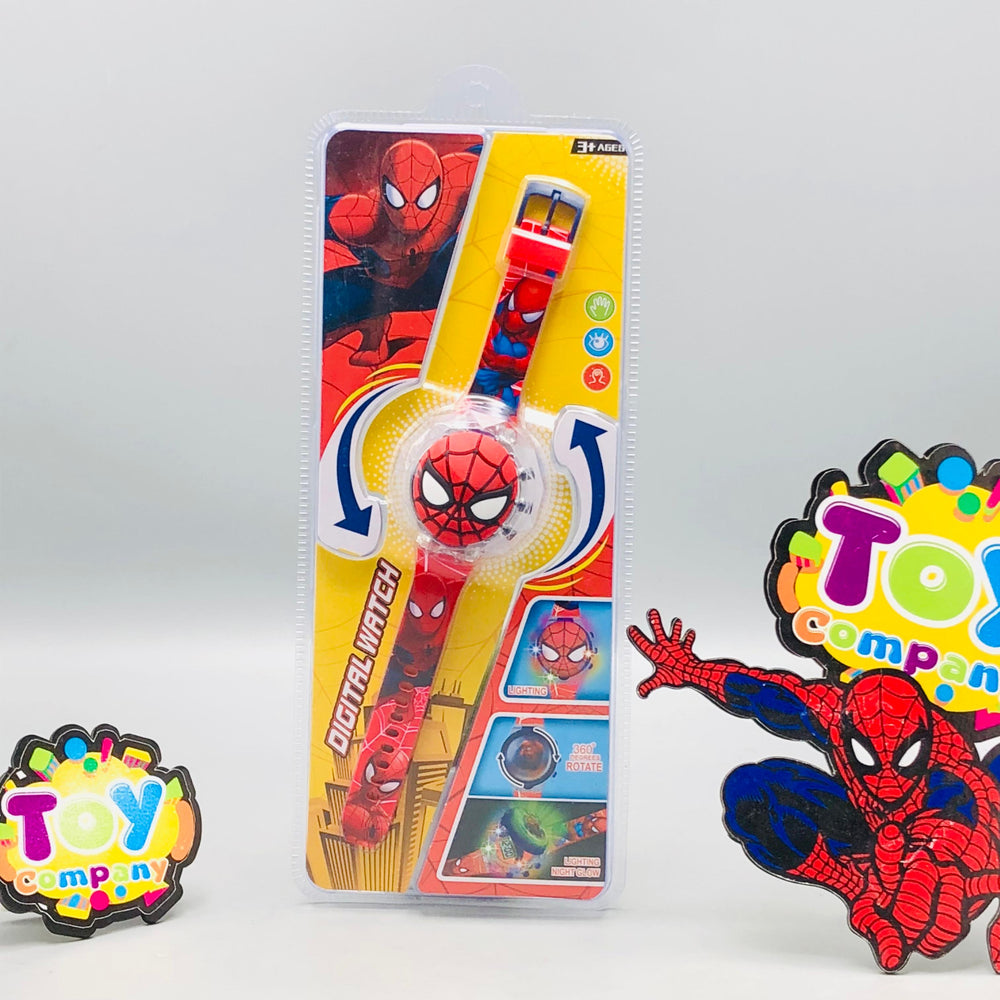 Spiderman Theme Kids Digital Watch With Lights