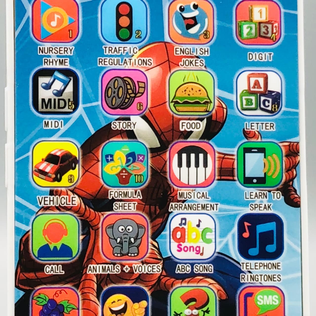 Kids Spiderman Themed Musical Puzzle Mobile Phone