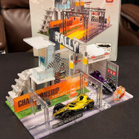 DIY Rally Sprint Acrylic Scene With 2Pcs Alloy Cars