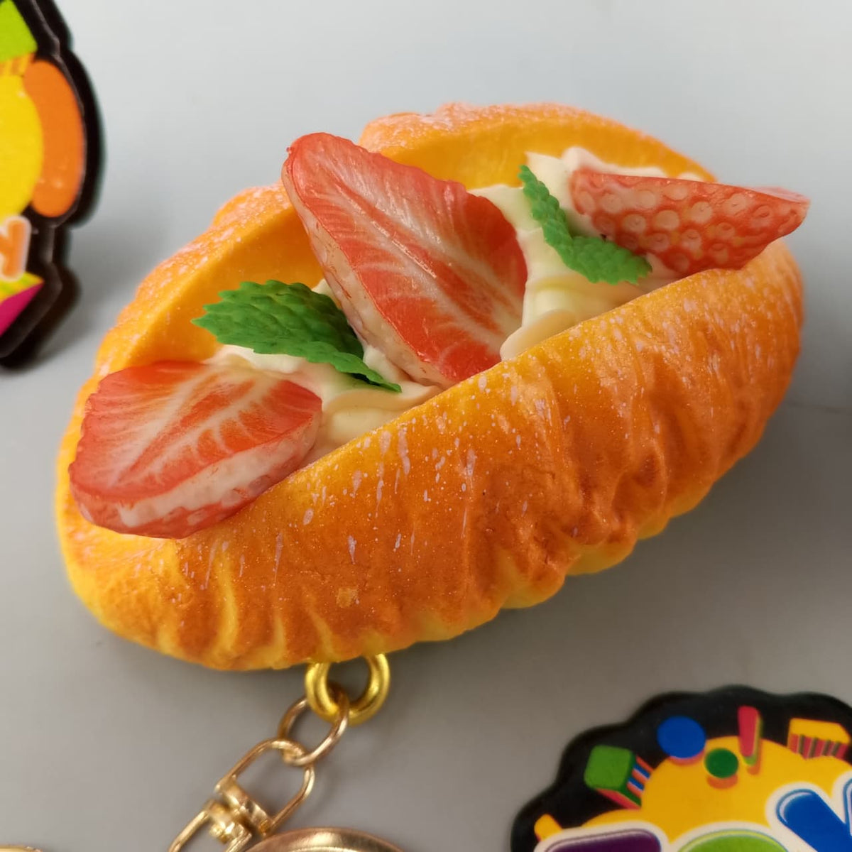 1Pc Squishy Strawberry Keychain