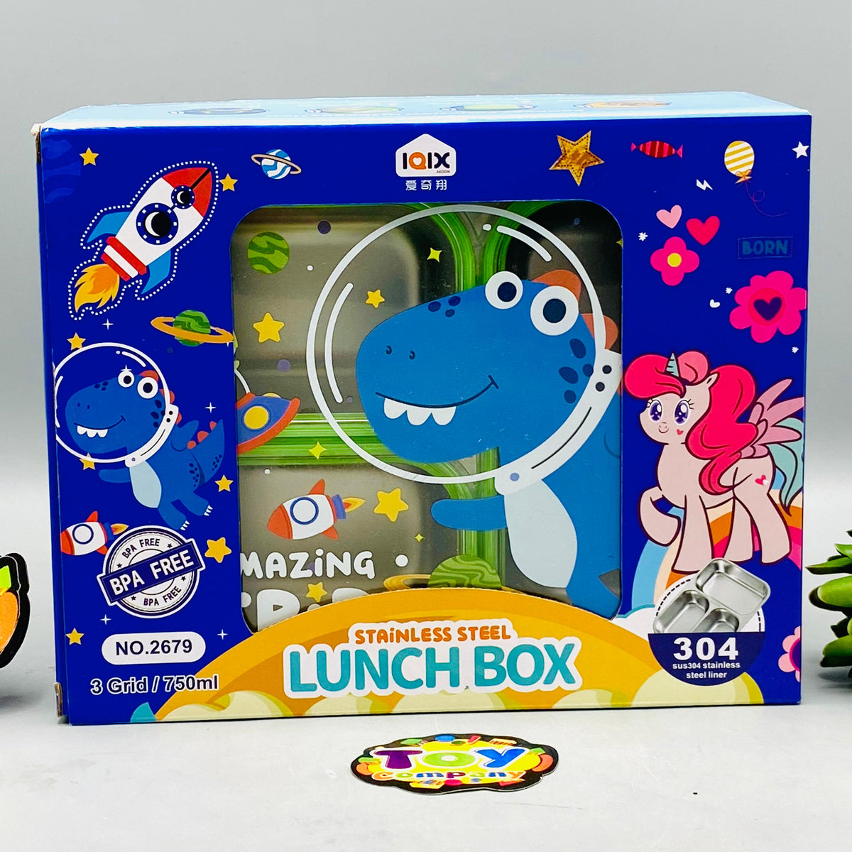 Stainless Steel 750ml Lunch Box - Dinosaur