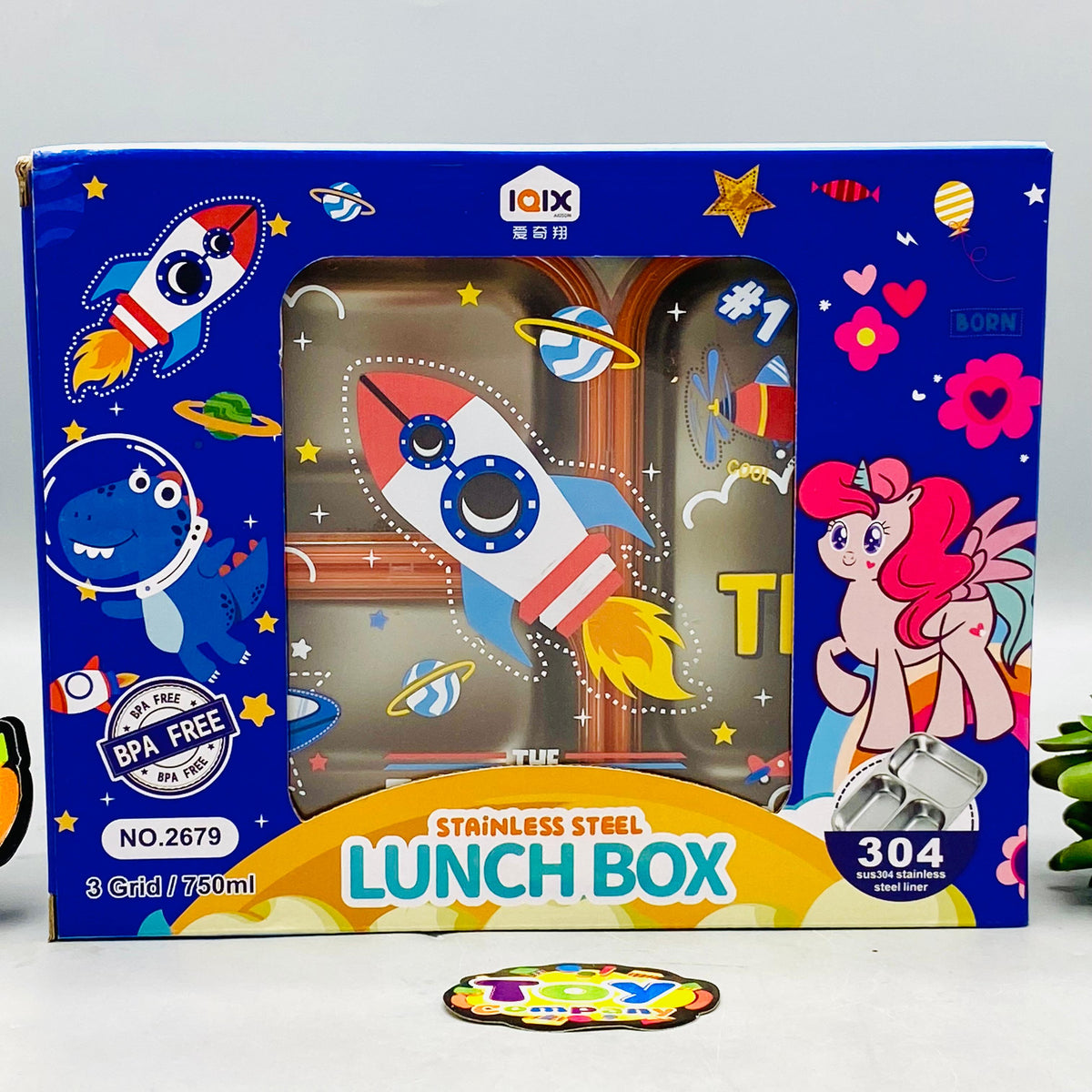 Stainless Steel 750ml Lunch Box - Space