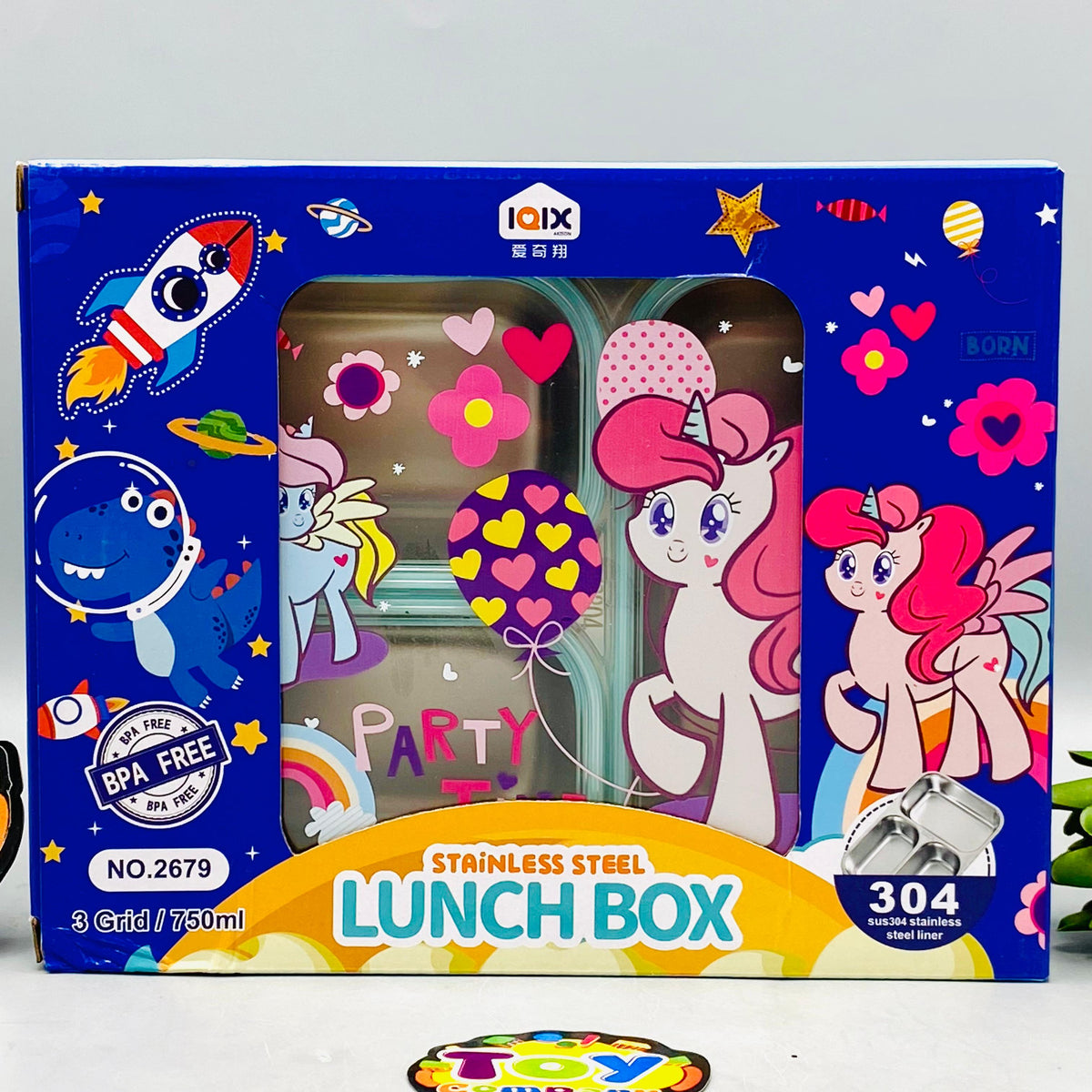 Stainless Steel 750ml Lunch Box - Unicorn
