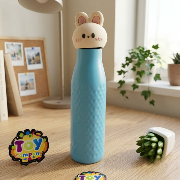 Stainless Steel Bunny Water Bottle - Blue