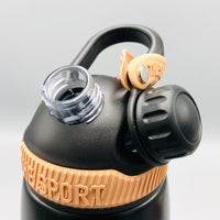 800ml Stainless Steel Vacuum Insulated Sports Water Bottle - Black