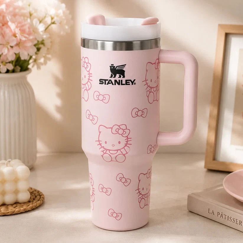 Stanley Kitty Insulated Tumbler With Straw - Pink
