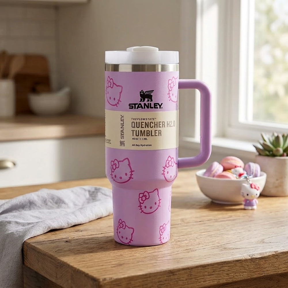 Stanley Kitty Insulated Tumbler With Straw - Purple