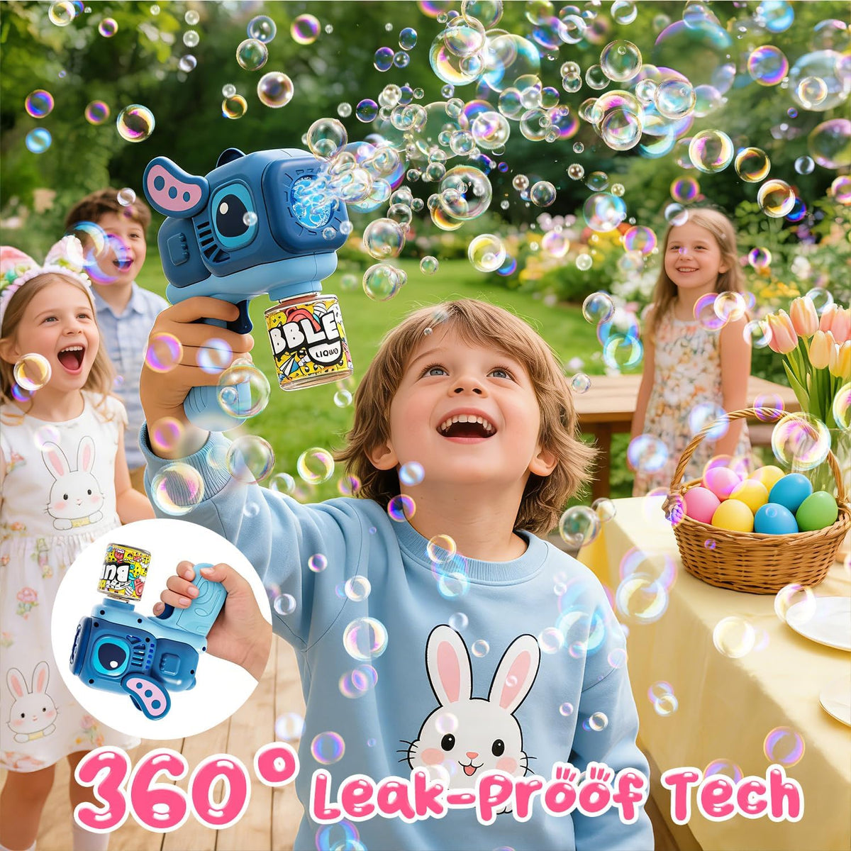 Battery Operated Stitch Colorful Bubble Gun