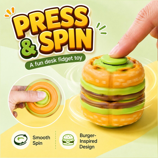 Stress Relief 3D Spinning Burger