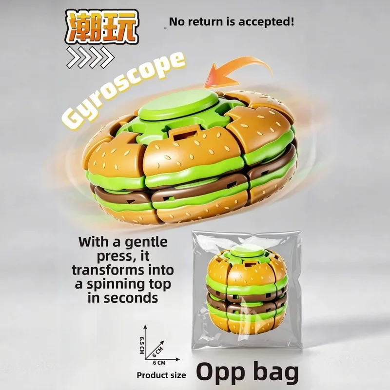 Stress Relief 3D Spinning Burger