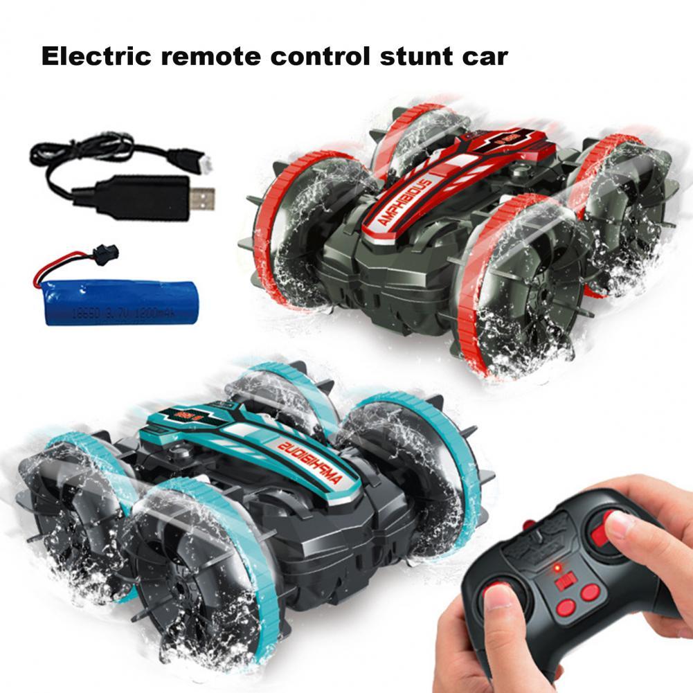 Amphibious 360° Double-Sided Rotation Stunt RC Car