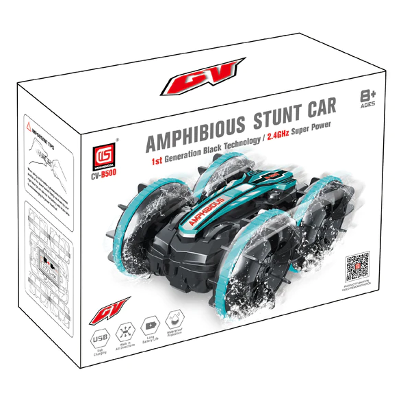 Amphibious 360° Double-Sided Rotation Stunt RC Car
