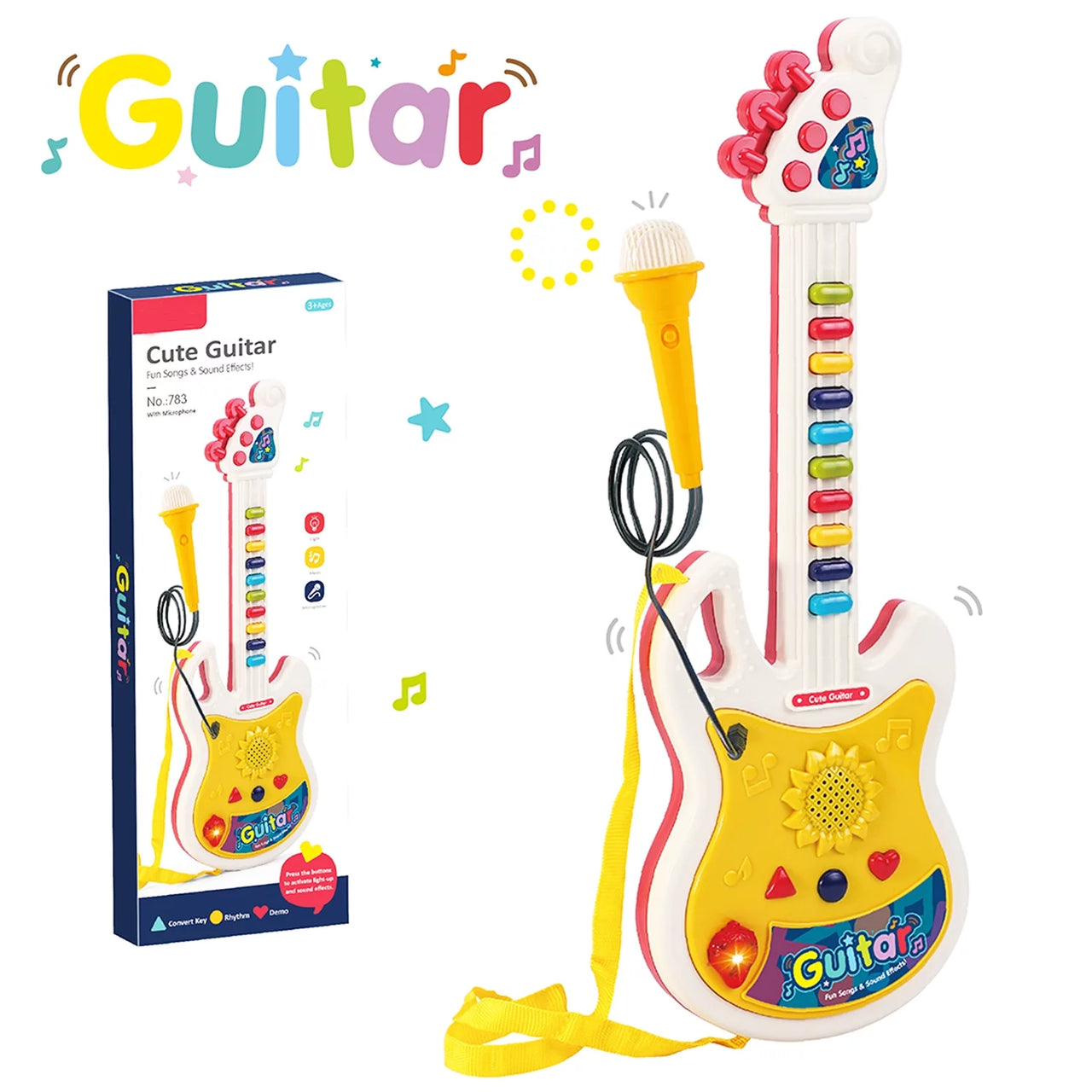 Electric Cute Guitar With Microphone