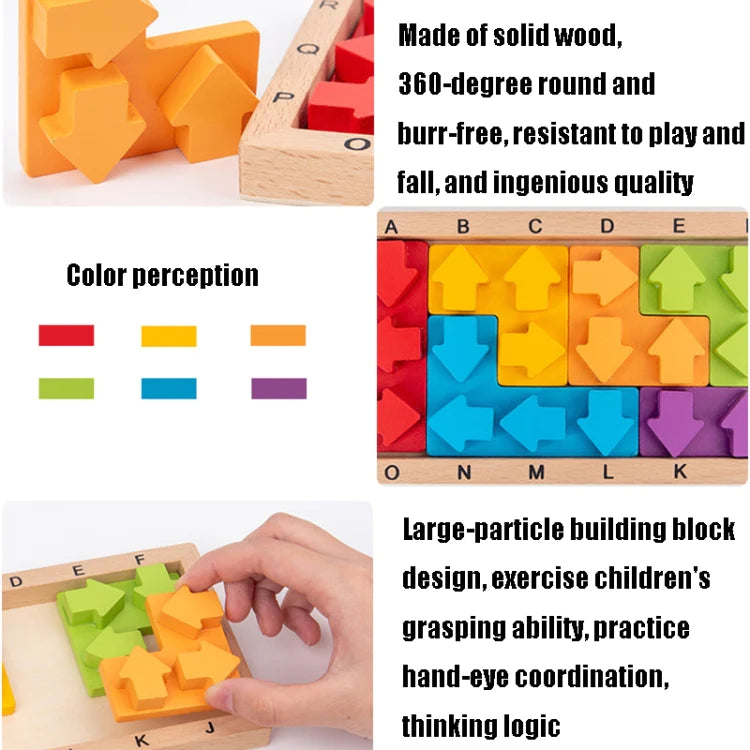 Kids Wooden Puzzle Arrow Design Game