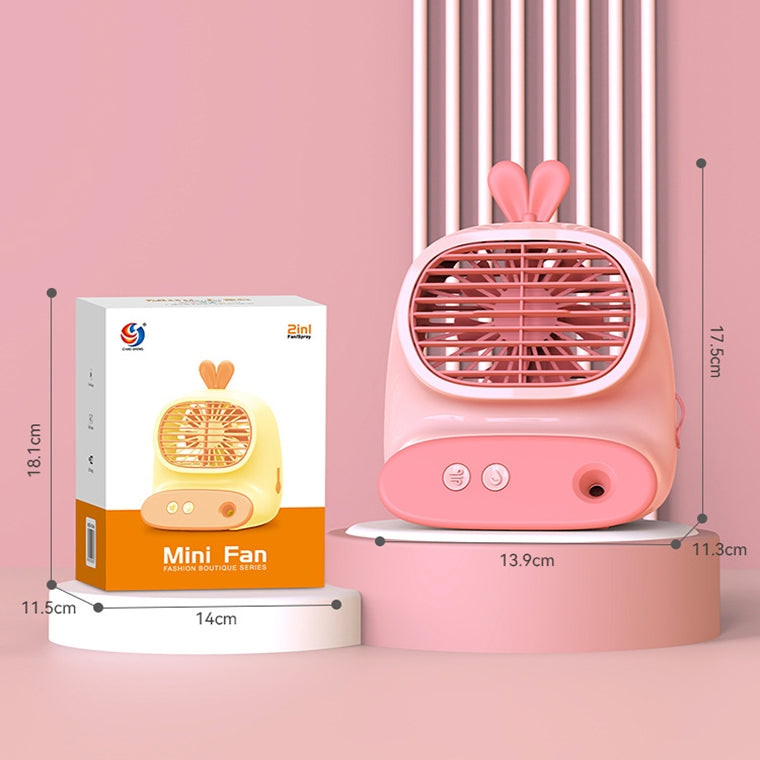 2 in 1 Rechargeable Mini Desktop Spray Fan