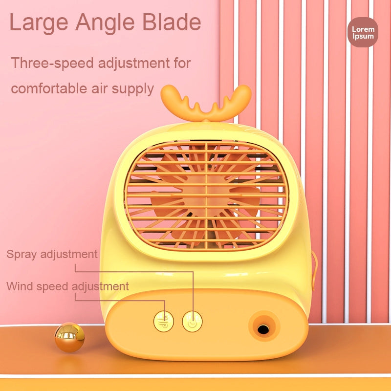 2 in 1 Rechargeable Mini Desktop Spray Fan