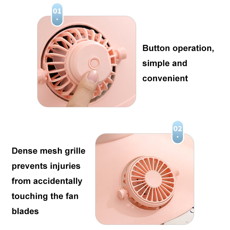 Rechargeable & Adjustable Rotating Fan Sun Hat
