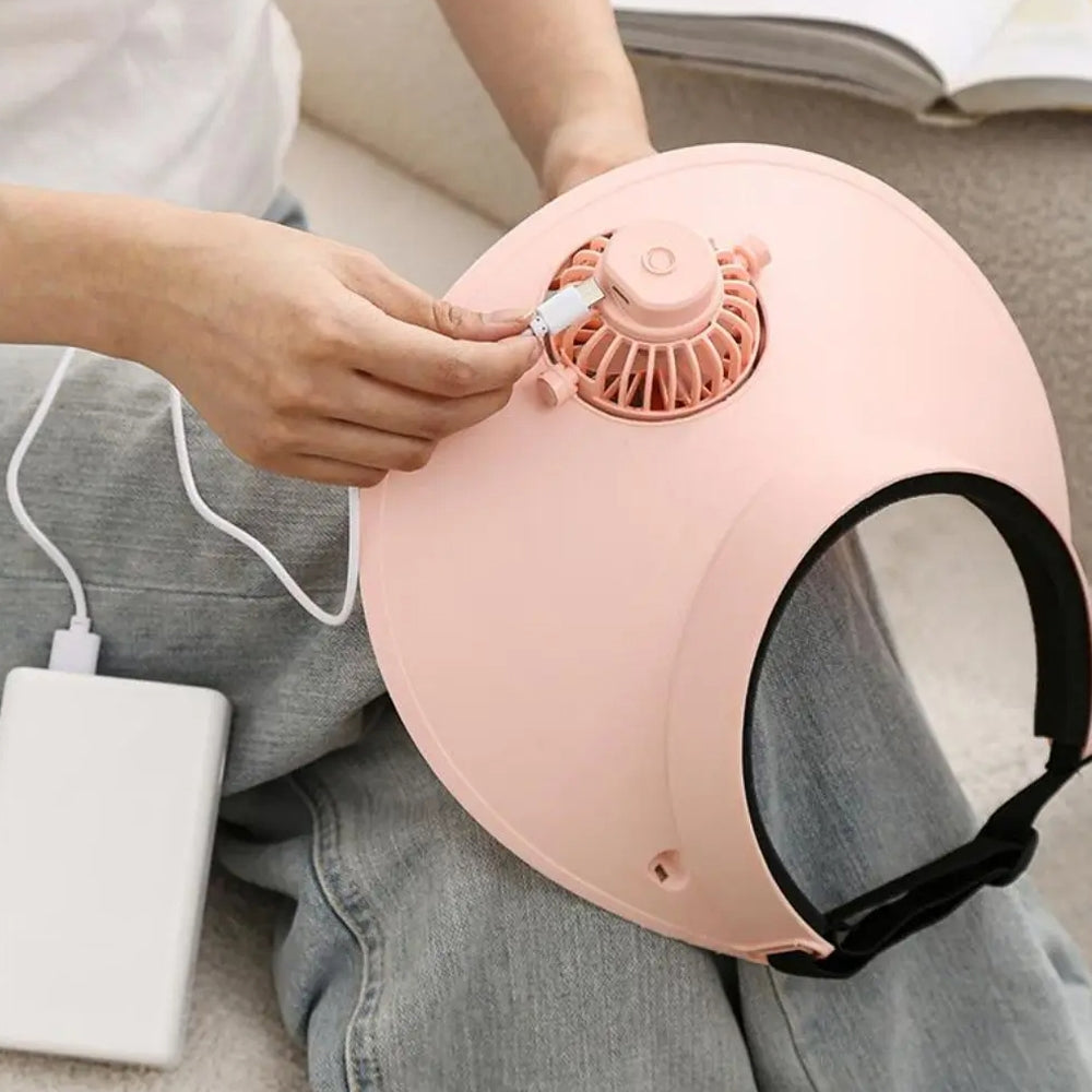 Rechargeable & Adjustable Rotating Fan Sun Hat