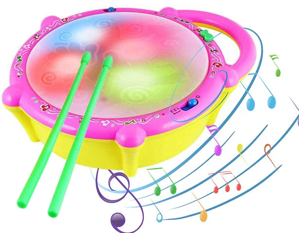 Multi-Coloured Flash Musical Drum Toy