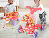 Thumbnail for Huanger 2in1 Baby Musical Walker & Activity Table - Pink