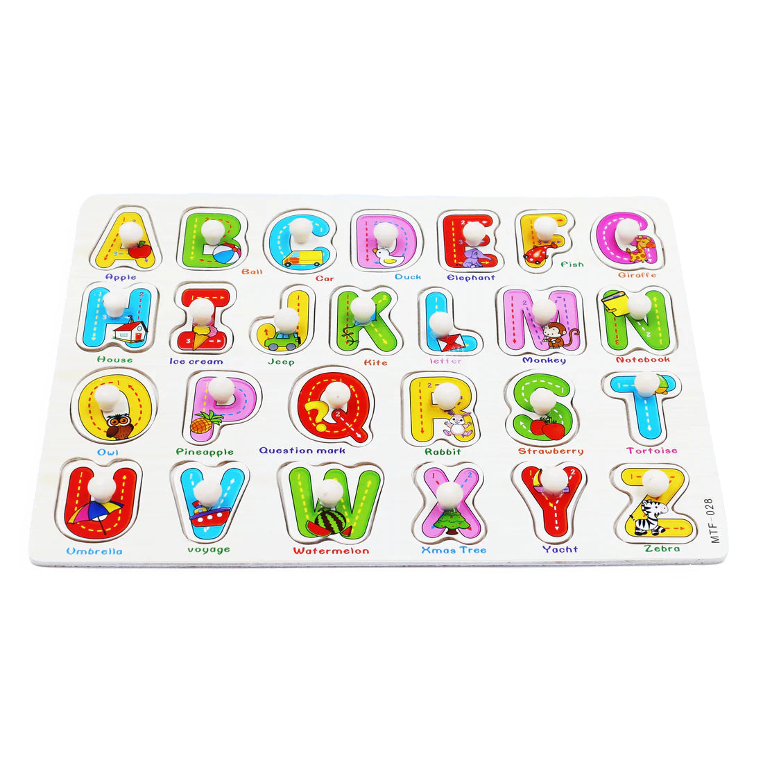 3D Wooden Letters Puzzle Board A-Z