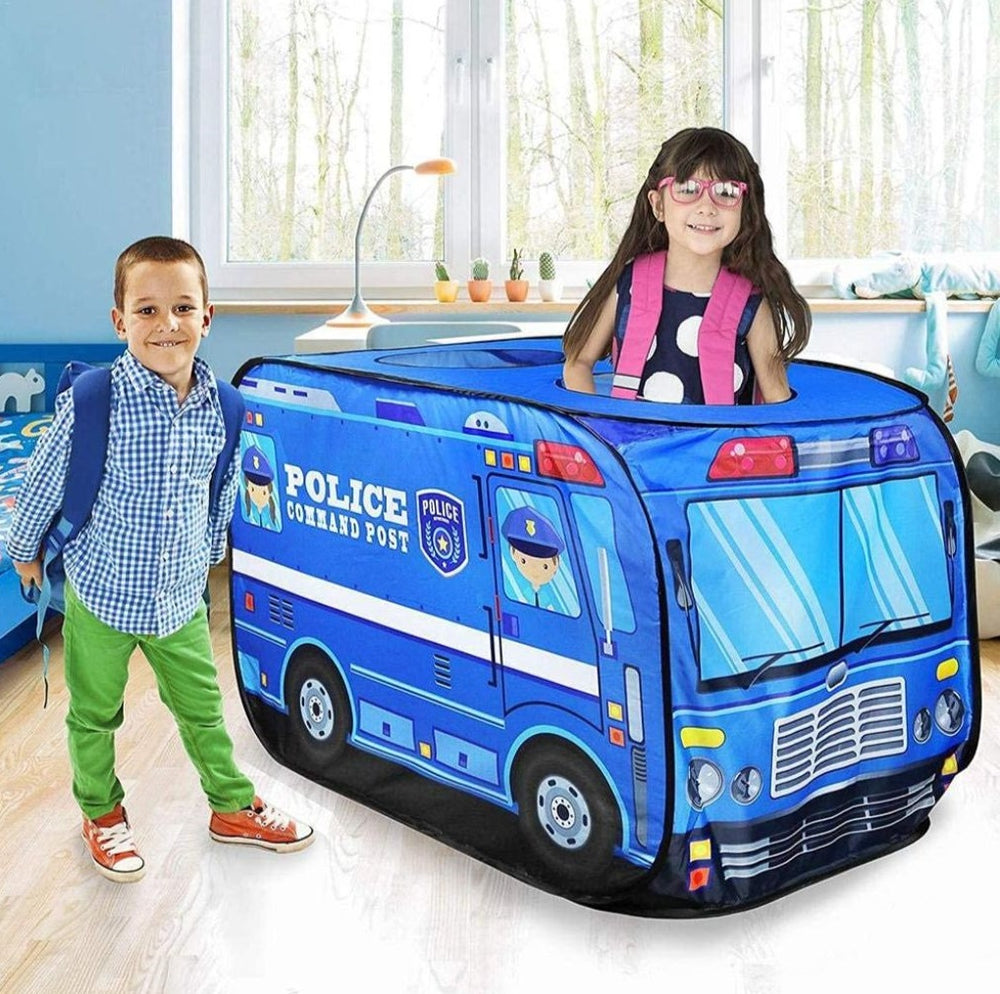 Police Van Kids Tent Play House with 100 Balls