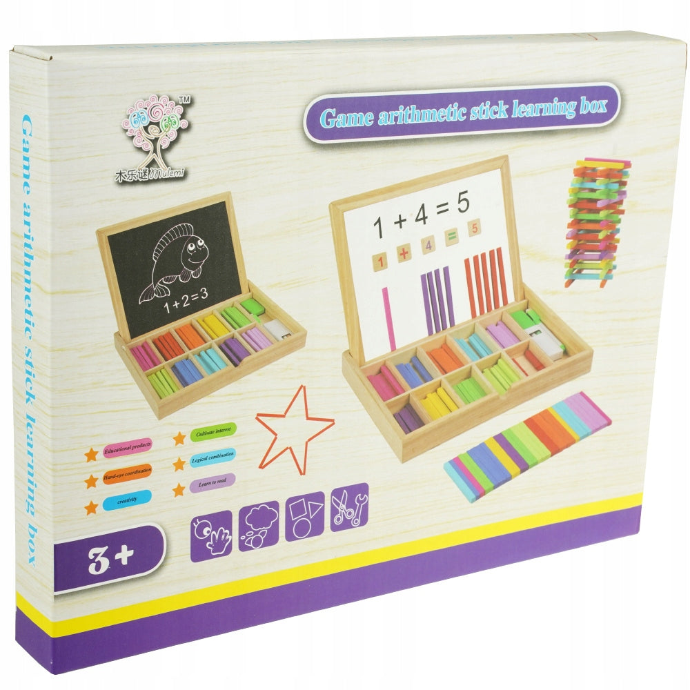 Wooden Arithmetic Stick Learning Box