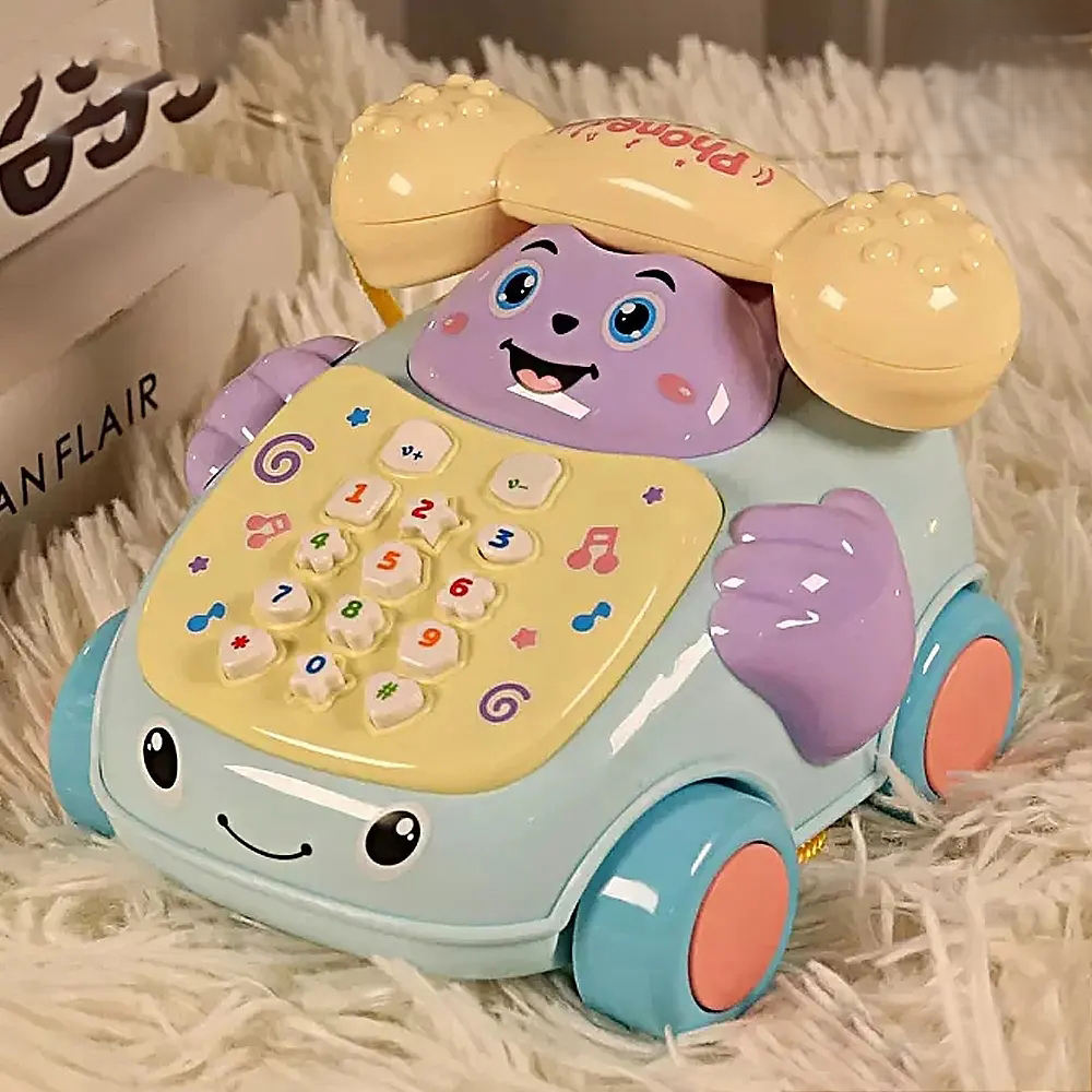 Toddlers Mini Musical Pull Along Telephone Car